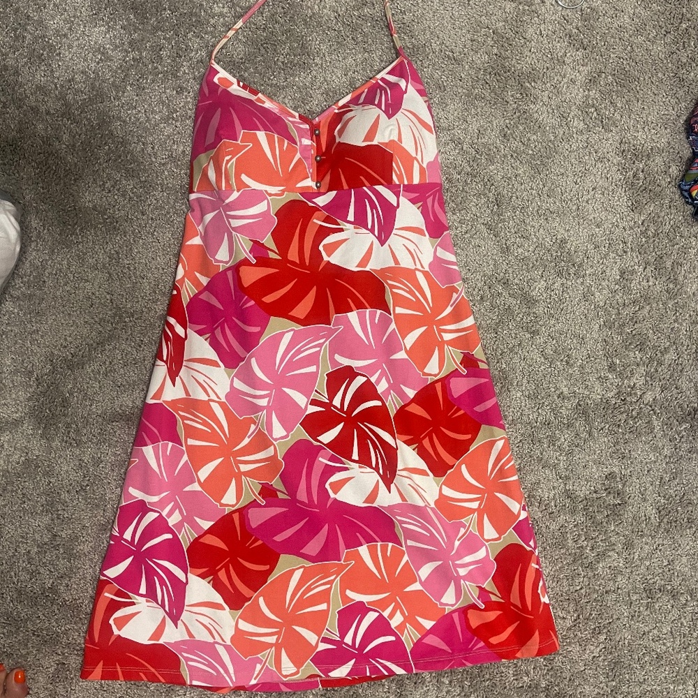 Tommy Bahama Bright fun halter dress size medium